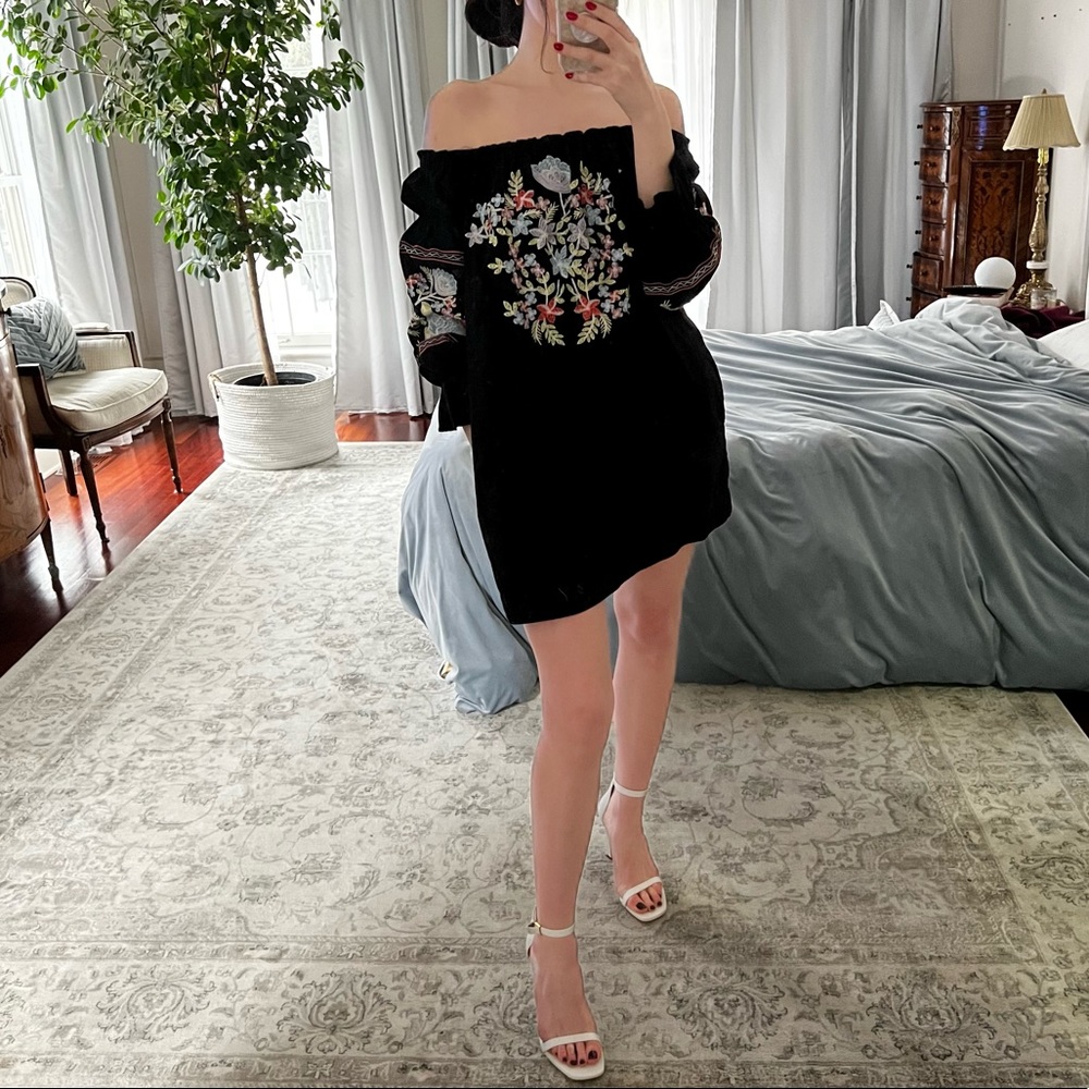 Free People Off the Shoulder Mini Dress